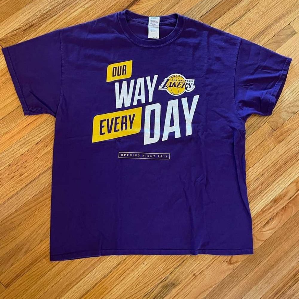 L.ALakers × 2016 Los Angeles Lakers Opening Night Promo shirt 90s 80s tee for f